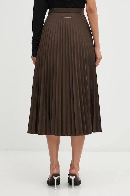 Odzież MM6 Maison Margiela spódnica S62MA0096.M35609.143 brązowy
