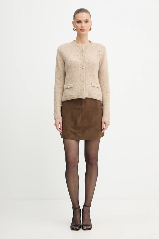 Marella spódnica zamszowa 2523406011200 brązowy AW25