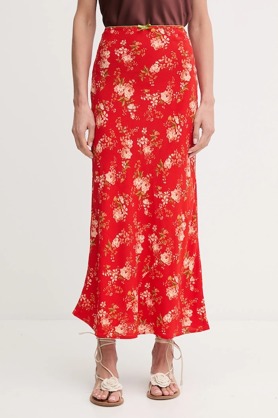 Never Fully Dressed fustă flori rosu NFDSK738