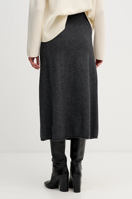 Odzież Tommy Hilfiger spódnica wełniana WW0WW46756 szary