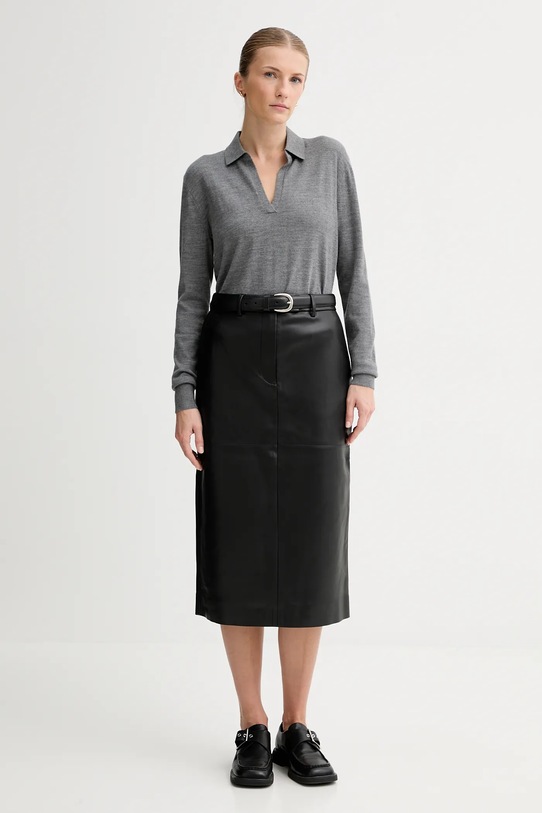 Calvin Klein spódnica LV044D651G czarny AW25