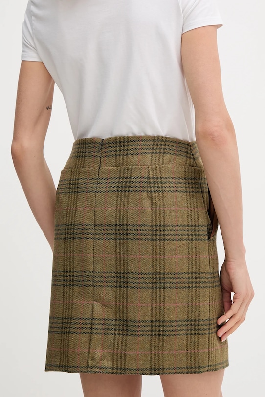 Odzież Barbour spódnica wełniana BAMBURGH LSK0140 zielony