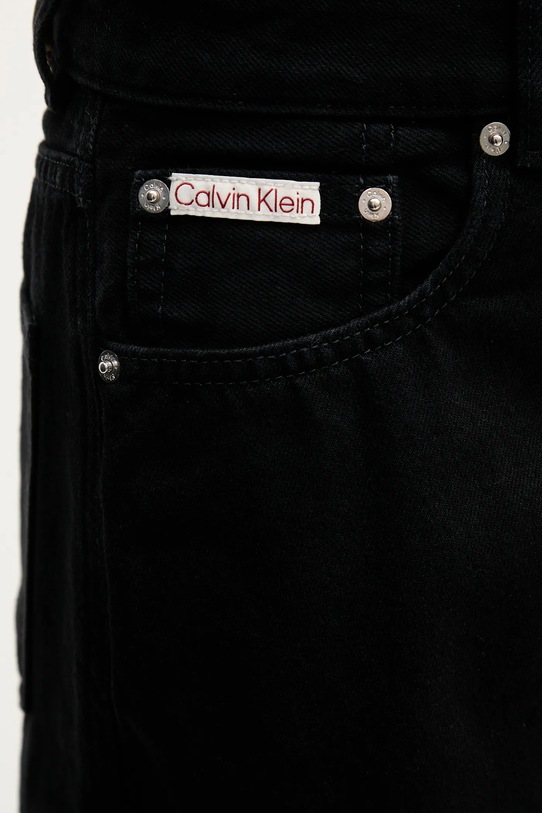 Rifľová sukňa Calvin Klein Jeans LV047D777G čierna