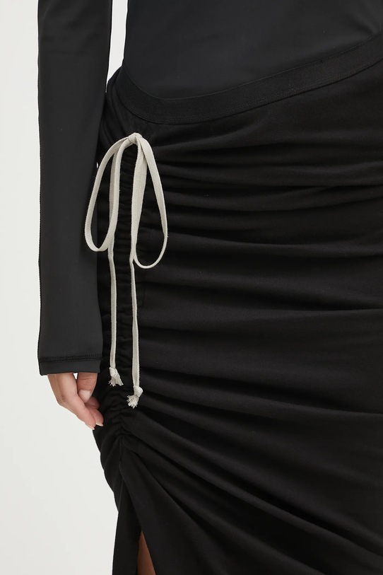 Rick Owens DRKSHDW spódnica bawełniana Soft Edfu Long czarny DS02E7337.JDB