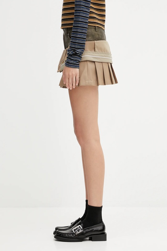 Andersson Bell wool blend skirt Inside Out Pleats apa845w green AW25