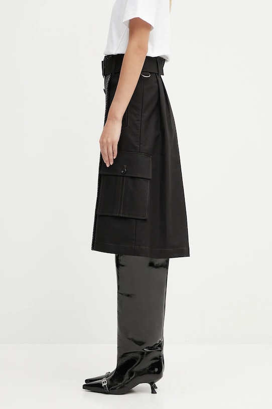 Vlněná sukně Andersson Bell Whitney Trench Pleats apa848w černá AW25