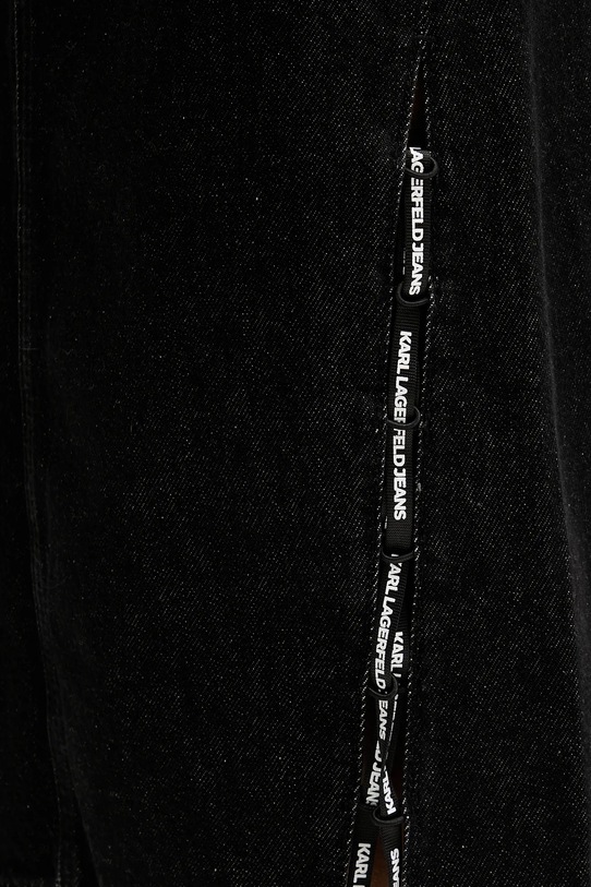 Rifľová sukňa Karl Lagerfeld Jeans A4W12002 čierna