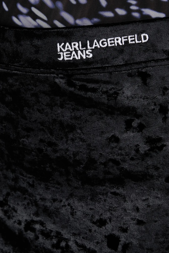Karl Lagerfeld Jeans spódnica welurowa czarny A4W12003