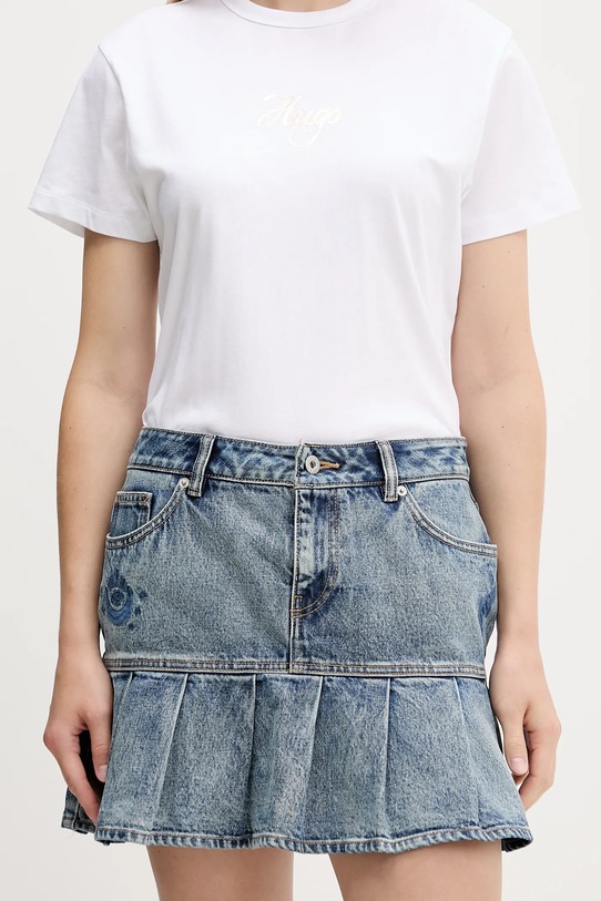 Hugo Blue spódnica jeansowa casual niebieski 50546318