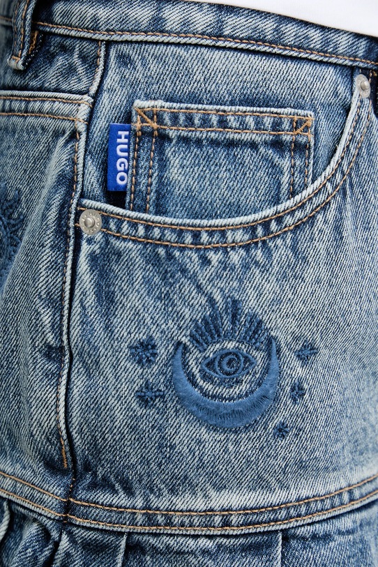 Hugo Blue spódnica jeansowa niebieski 50546318