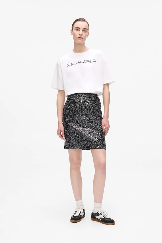 Karl Lagerfeld fustă cu modele gri A4W12016
