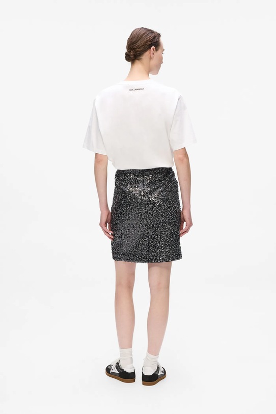 Karl Lagerfeld fustă A4W12016 gri AW25