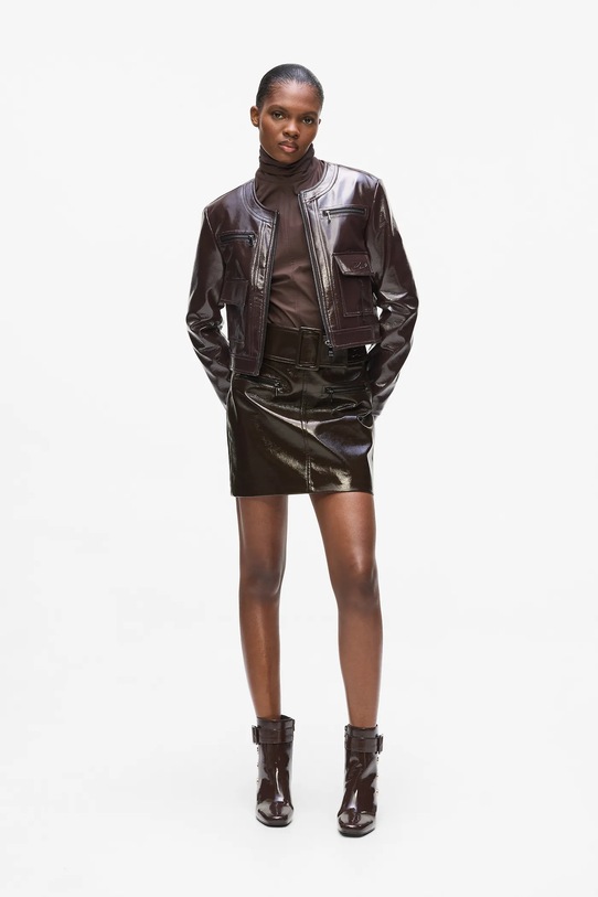 Karl Lagerfeld gonna marrone A4W12018
