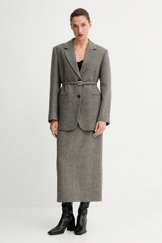 Suknja s dodatkom vune ISABELLE BLANCHE IS25FW.G081.T012 siva AW25