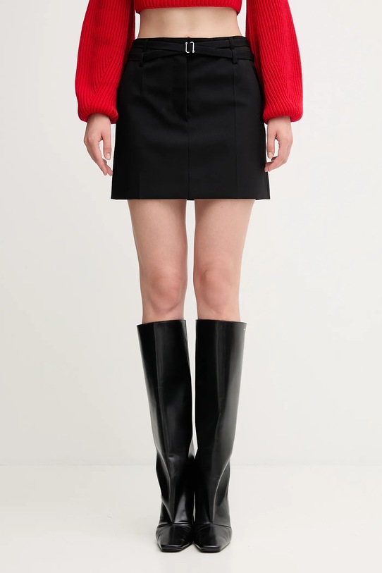 Sportmax spódnica wełniana FIFY casual czarny 2522106071600