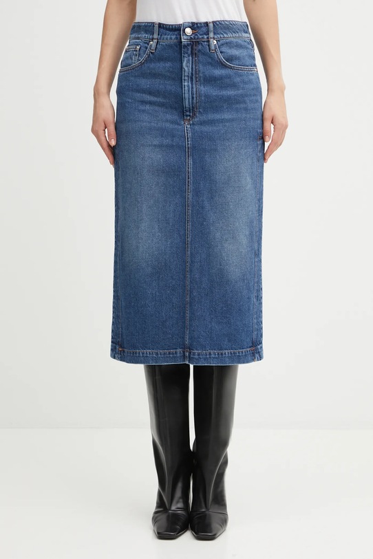 Sportmax spódnica jeansowa BIBLIOS niebieski 2522106215600