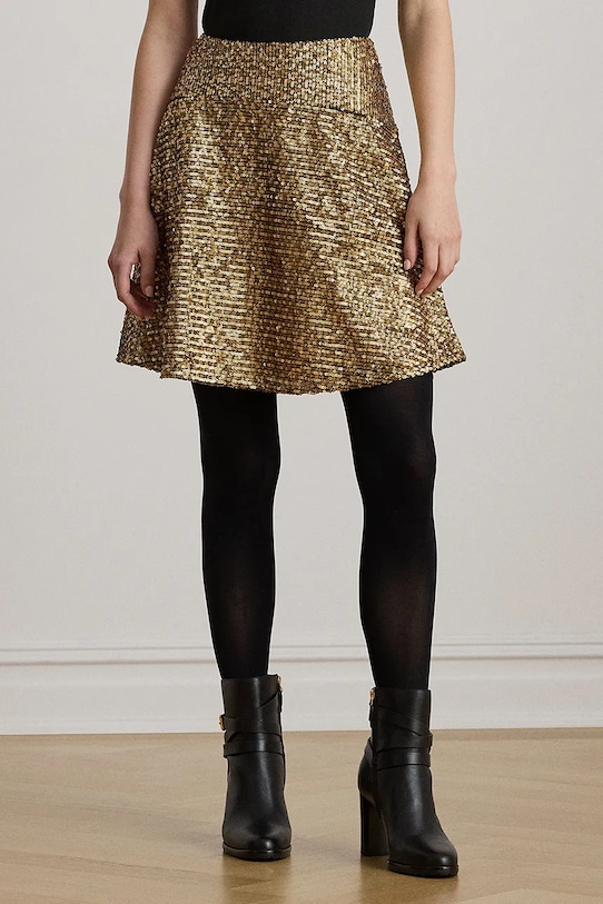 Lauren Ralph Lauren spódnica koktajl złoty 200979905