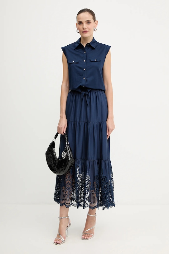 Morgan fustă din bumbac JBOY bleumarin AW25