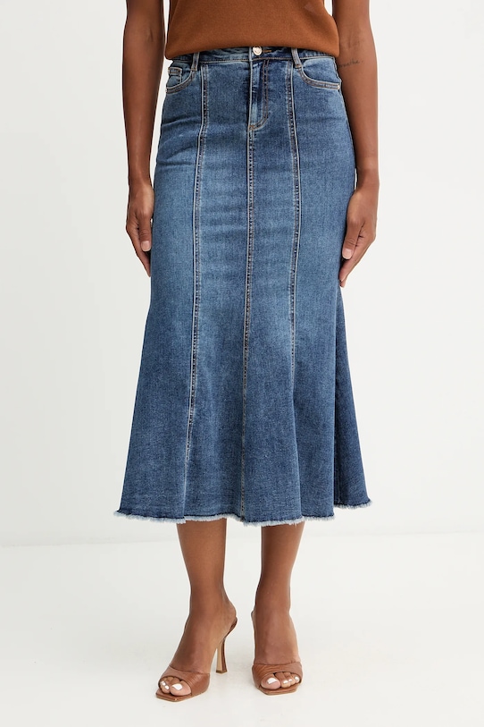 Morgan fustă jeans uni albastru JAFTER