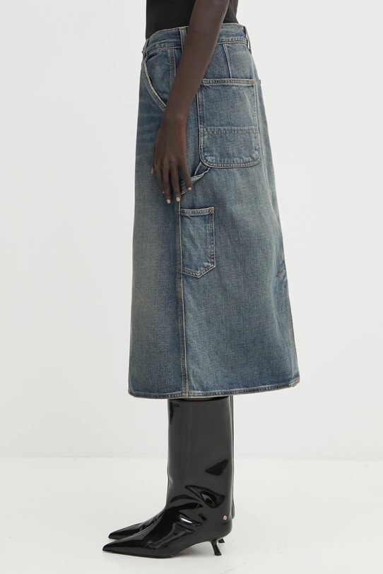 Carhartt WIP spódnica bawełniana W' Single Knee Skirt I034224.014Q niebieski AW25