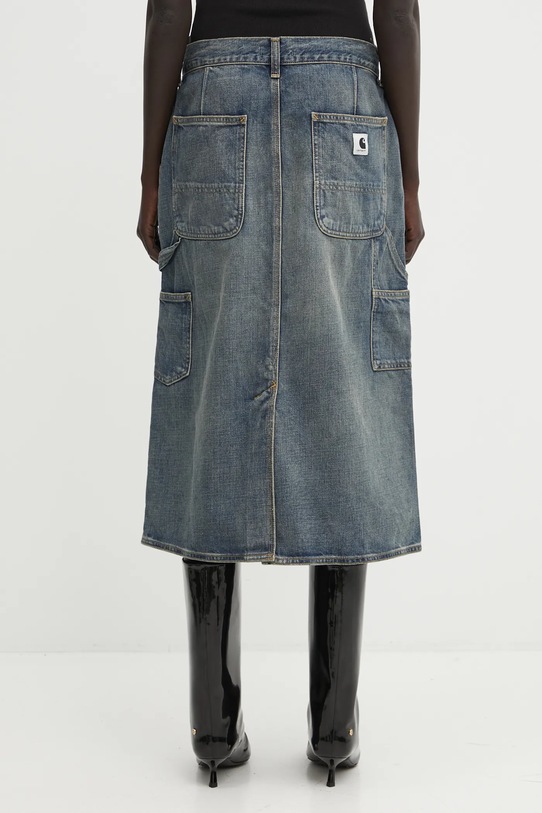 Odzież Carhartt WIP spódnica bawełniana W' Single Knee Skirt I034224.014Q niebieski