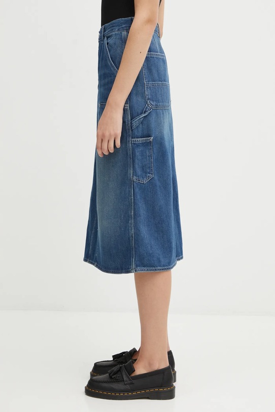 Carhartt WIP spódnica jeansowa W' Double Knee Skirt I035880.014L niebieski AW25