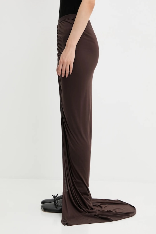 Rick Owens Lilies fustă Poppy LI02E3317.RV maro AW25