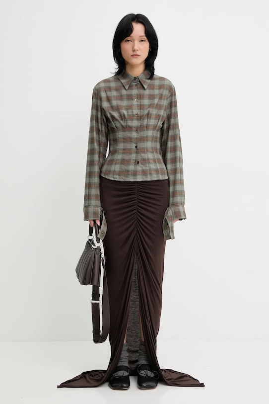 Rick Owens Lilies fustă Poppy LI02E3317.RV maro