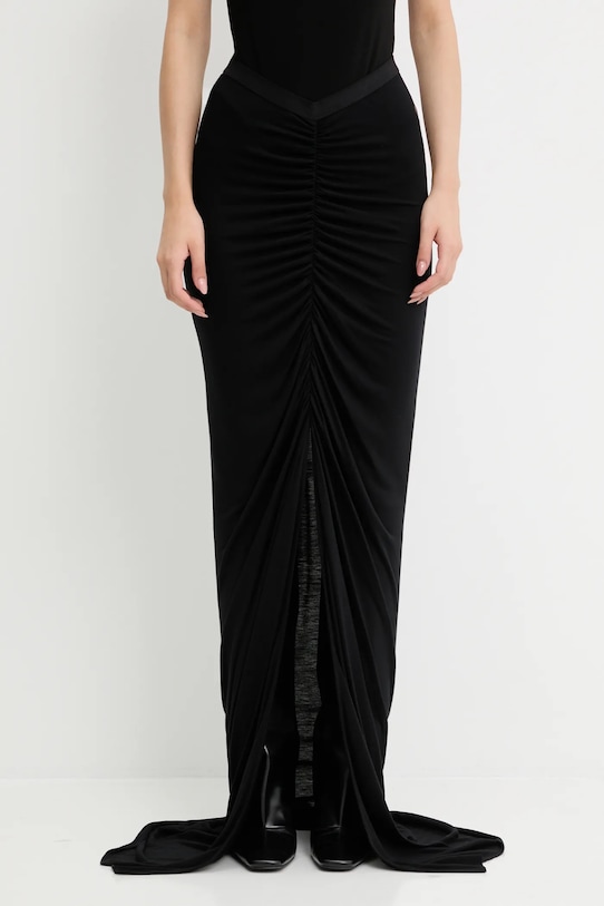 Rick Owens Lilies fustă Poppy uni negru LI02E3317.RV