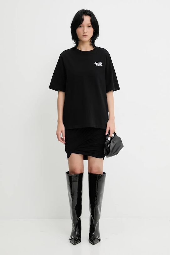 Rick Owens Lilies fustă din amestec de cașmir Luna LI02E3309.JBWS negru