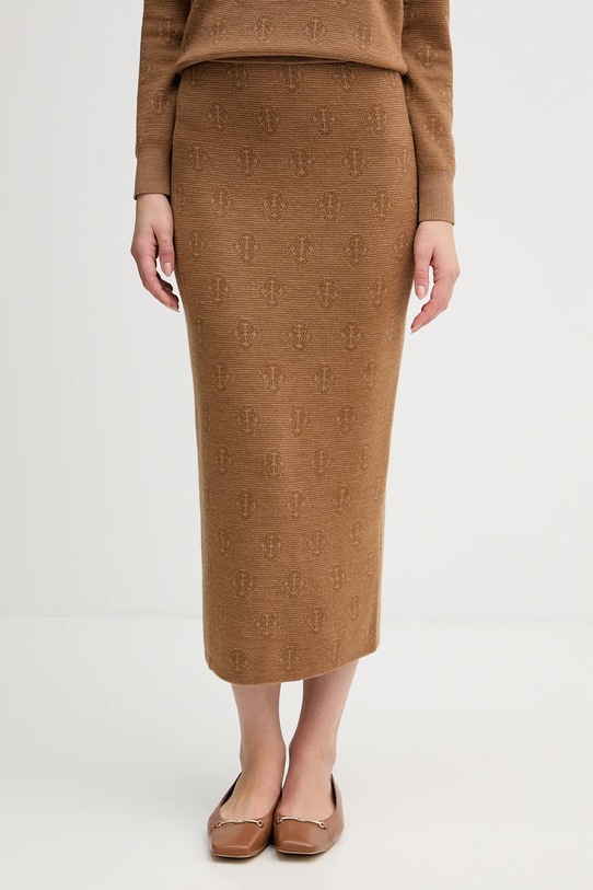 Gant spódnica wełniana midi brązowy 4400204