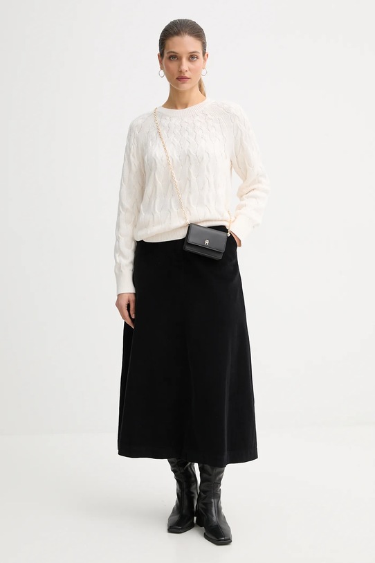 United Colors of Benetton spódnica bawełniana 494BD0058 czarny AW25