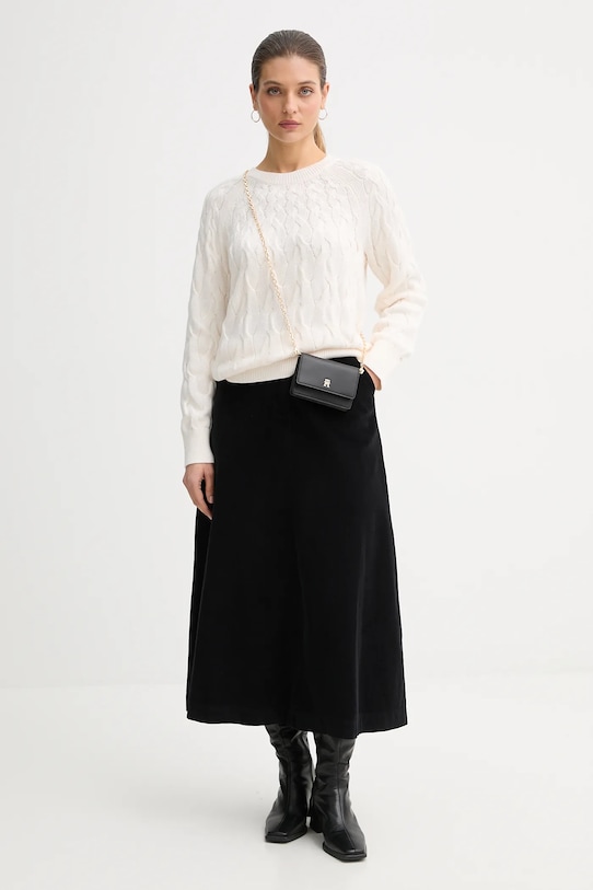 United Colors of Benetton spódnica bawełniana 494BD0058 czarny AW25