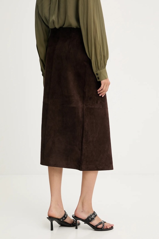 Odzież Never Fully Dressed spódnica zamszowa NFDSK724 brązowy