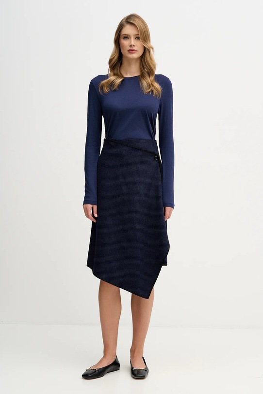 Sisley spódnica z domieszką wełny 41JML0036 granatowy AW25