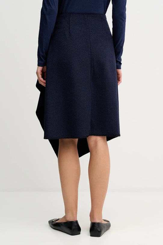 Odzież Sisley spódnica z domieszką wełny 41JML0036 granatowy