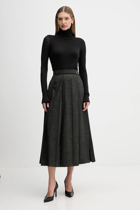 Sandro Ferrone spódnica S23YBFBRIVIDO zielony AW25
