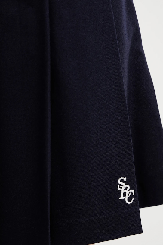 Sporty & Rich spódnica z dodatkiem wełny SRC Wool School granatowy SK02266302BL106