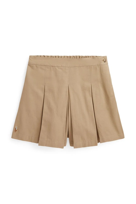 Dječje pamučna haljina Polo Ralph Lauren pamuk bež 313978266002