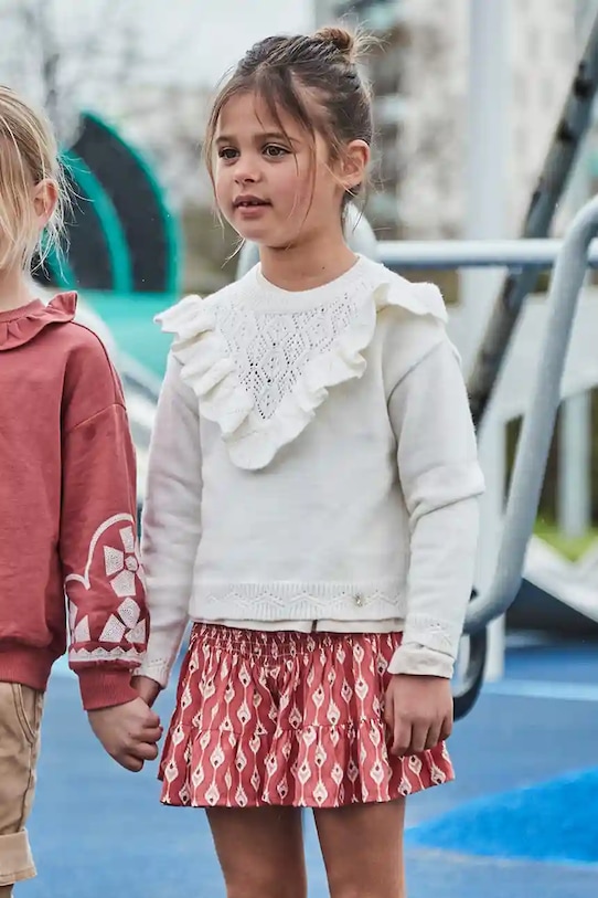 Dievčenská sukňa Mayoral viskóza červená 4907.6E.Mini.9BYA