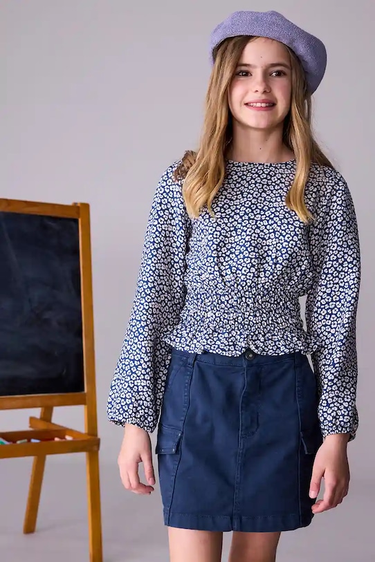 Mayoral spódnica z elastanem niebieski 7905.8G.Junior.9BYA