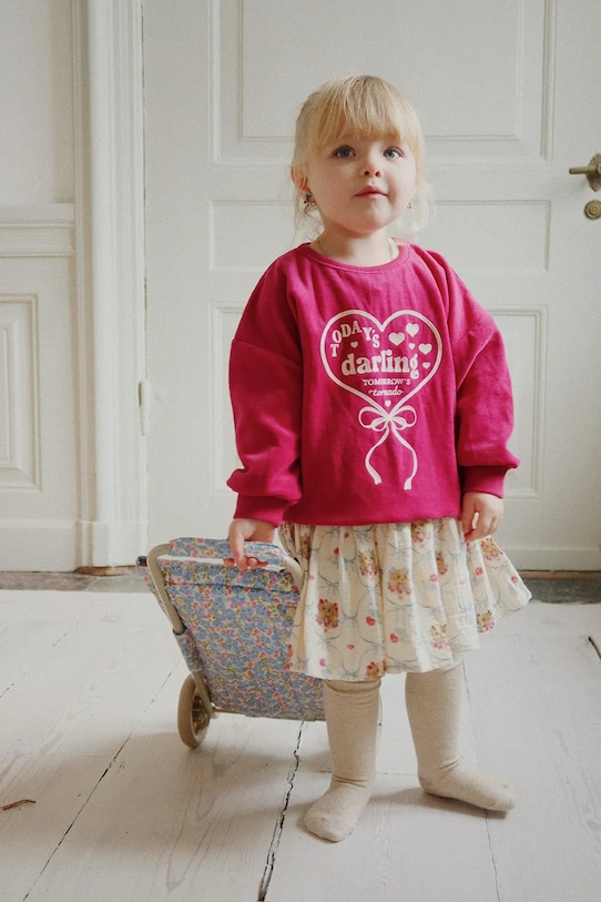Konges Sløjd gonna di cotone bambina COCO SKIRT GOTS mini beige KS103761.9BYA