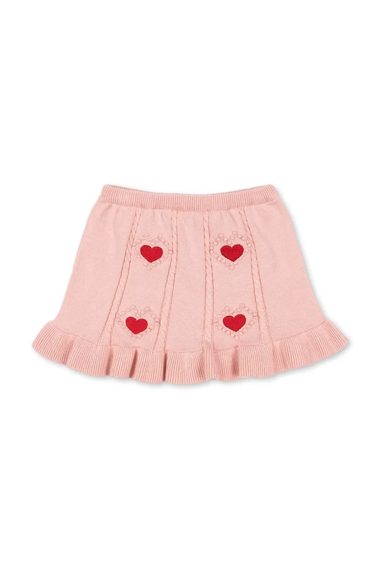 Dětská bavlněná sukně Konges Sløjd SOLEIL KNIT SKIRT GOTS mini růžová KS103982.9BYA
