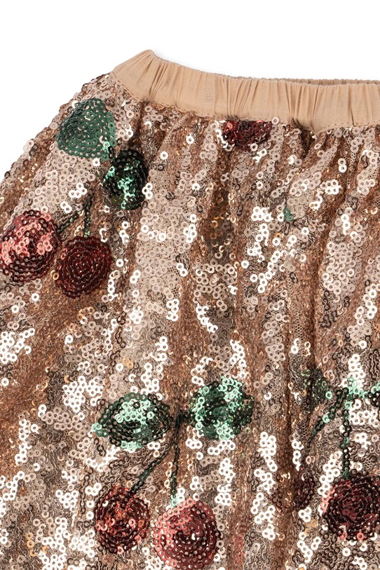 Dziewczynka Konges Sløjd spódnica dziecięca STARLA SEQUIN SKIRT KS103992.9BYA beżowy