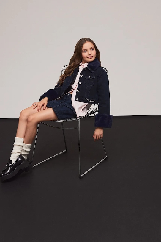 Dziewczynka Patrizia Pepe spódnica dziecięca D118 7G0147 granatowy