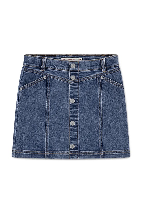 Levi's spódnica dziecięca BUTTON FRONT SKIRT z elastanem niebieski 4EN580