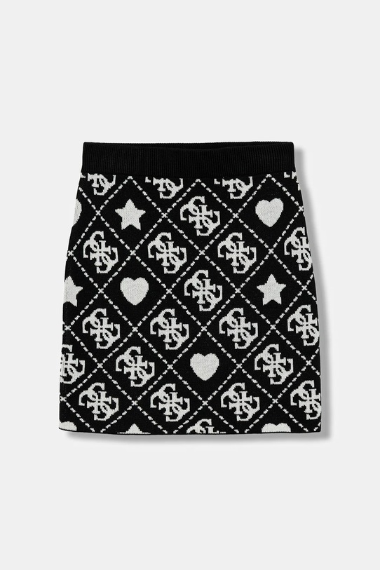 Guess spódnica z domieszką wełny dziecięca dzianina czarny J5BD02.Z3K10.9BYA