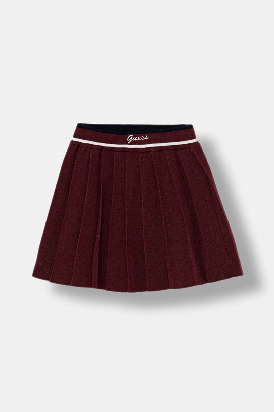 Guess spódnica dziecięca rozkloszowany bordowy J5BD16.Z1152.9BYA