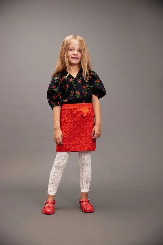 Mini Rodini spódnica bawełniana dziecięca 25730104 czerwony