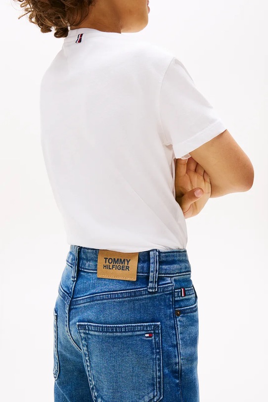 Chłopiec Tommy Hilfiger jeansy dziecięce MODERN STRAIGHT KB0KB10019.9BYA niebieski